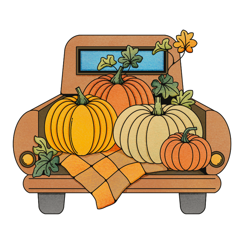 Thanksgiving Designs Magnet - 2" x 2" Square